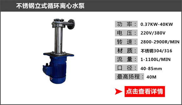 不銹鋼立式循環離心水泵